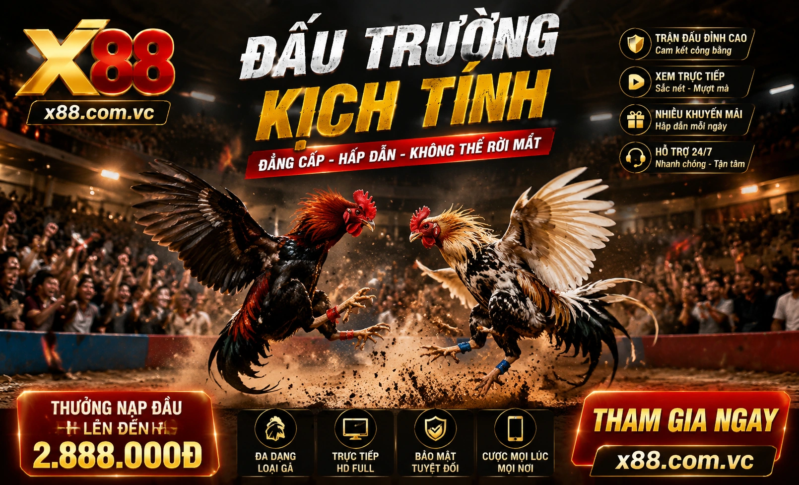 Thẻ trận đá gà X88 1