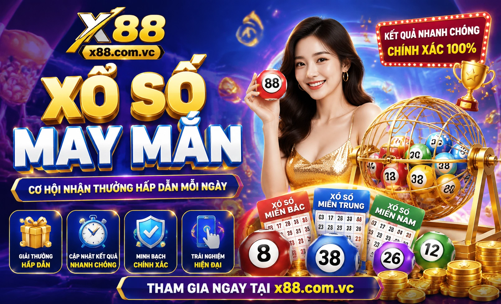 Khu khuyến mãi Xổ Số MocBai với thưởng thành viên mới