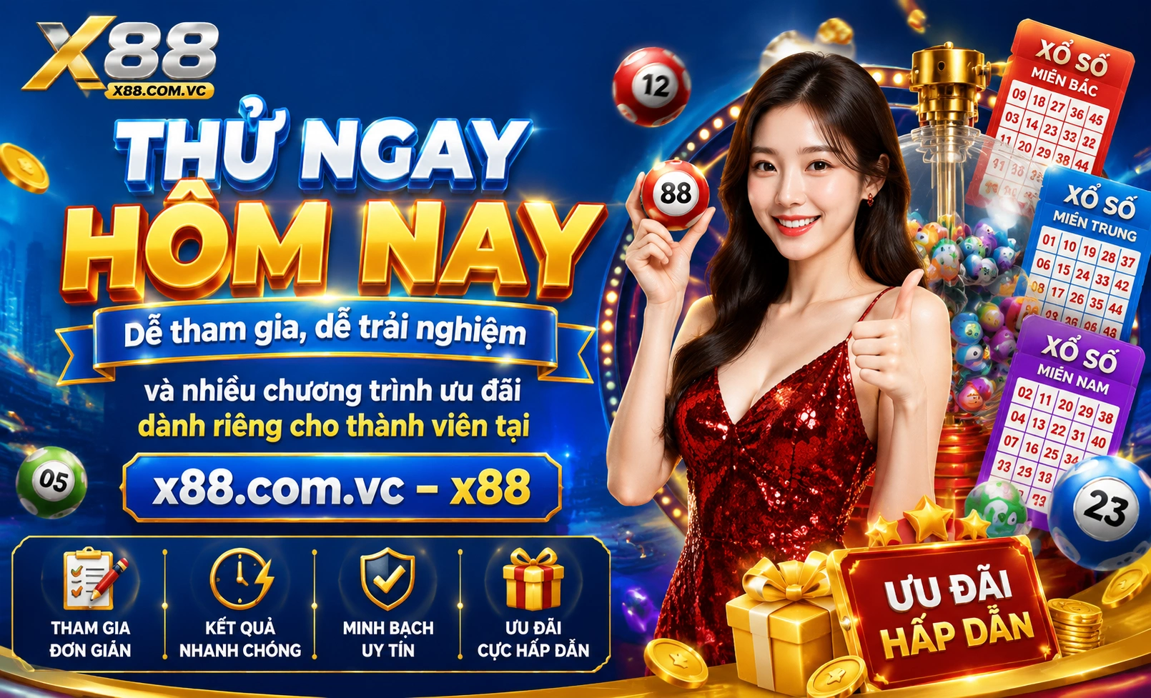 Không gian trải nghiệm người chơi Xổ Số MocBai